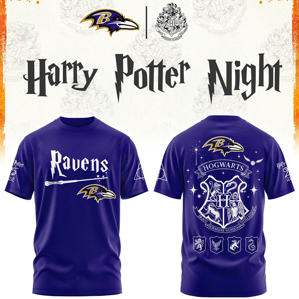 Baltimore Ravens x Harry Potter 25th Anniversary Shirt Baltimore Ravens Merch Gifts For Fan