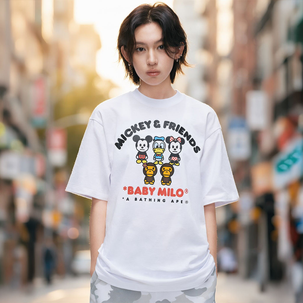 BAPE X Mickey And Friends Baby Milo Shirt BAPE Merch Unique Gifts For Sisters BAPE X Mickey And Friends Baby Milo Shirt BAPE Merch Unique Gifts For Sisters