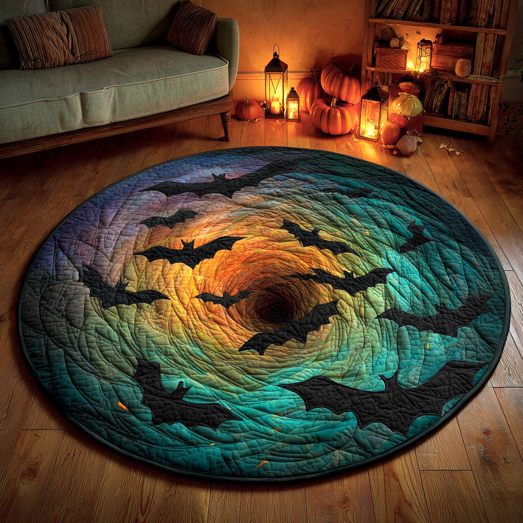 Bat Swirl Quilted Round Mat Living Room Theme Ideas Good Halloween Gifts Bat Swirl Quilted Round Mat Living Room Theme Ideas Good Halloween Gifts