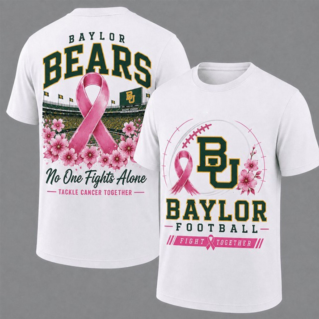 Baylor Bears Breast Cancer Awareness T-Shirt No One Fights Alone Shirt Baylor Bears Merch