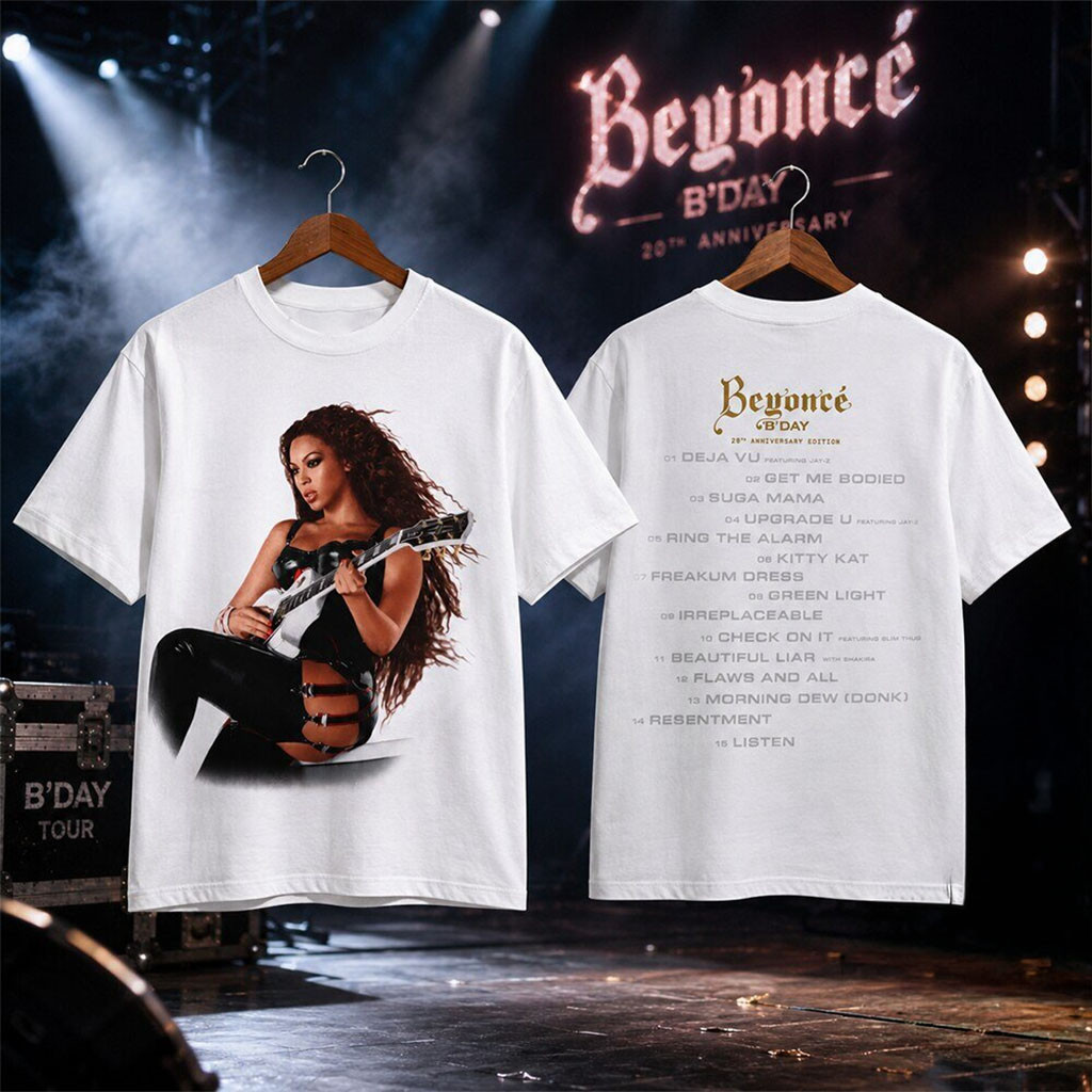Beyonce B Day 20Th Anniversary Shirt Album Tracklist Graphic T-Shirt 2026 Beyonce Merch