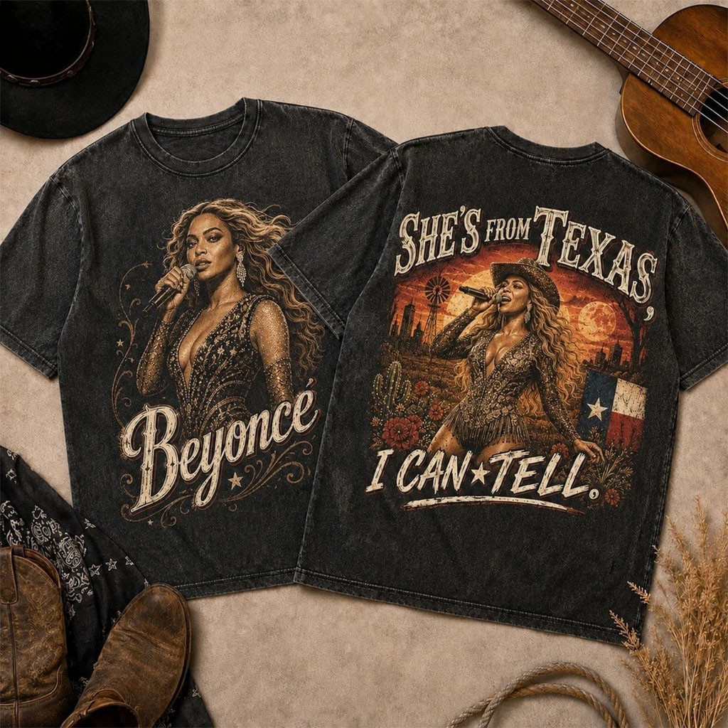 Beyonce Vintage Country Sunset Portrait T-Shirt She's From Texas I Can Tell Shirt Beyonce Merch