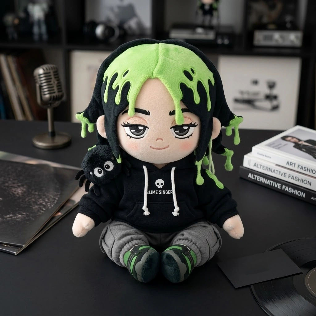 Billie Eilish Slime Singer Halloween Plush Pillow Billie Eilish Merch Gifts For Music Fans