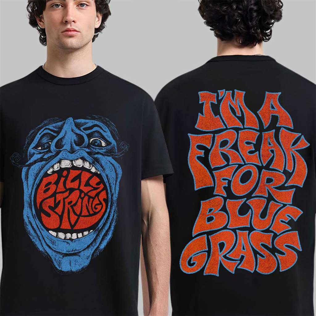 Billy Strings Merch Ionia Freak Fair 2026 The Big Face I'm A Freak For Blue Grass T-Shirt
