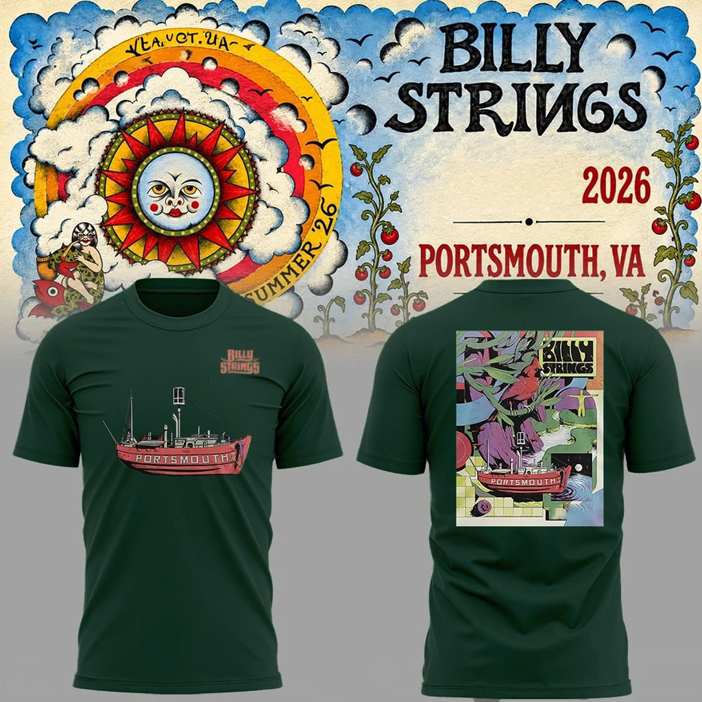 Billy Strings Portsmouth Tour T-Shirt Artwork By Micha Huigen Shirt Billy Strings Merch 2026