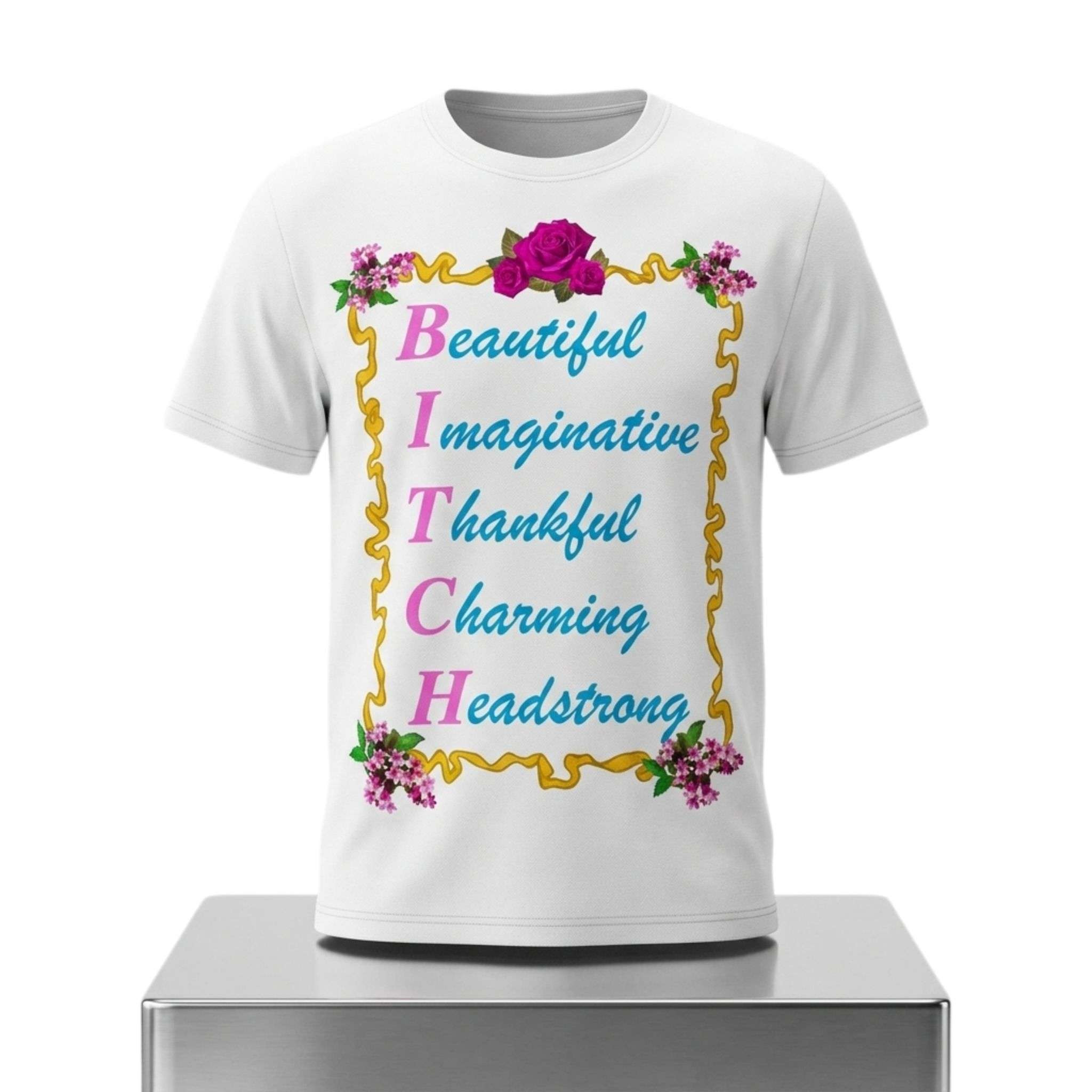 BITCH Beautiful Imaginative Thankful Charming Headstrong Shirt Funny Empowering Women Gift