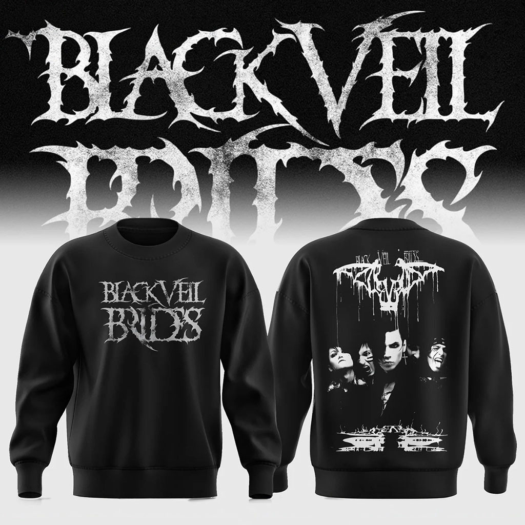 Black Veil Brides Merch Vindica Tour 2026 Dark Portrait Sweatshirt BVB Band Fan Gifts Black Veil Brides Merch Vindica Tour 2026 Dark Portrait Sweatshirt BVB Band Fan Gifts