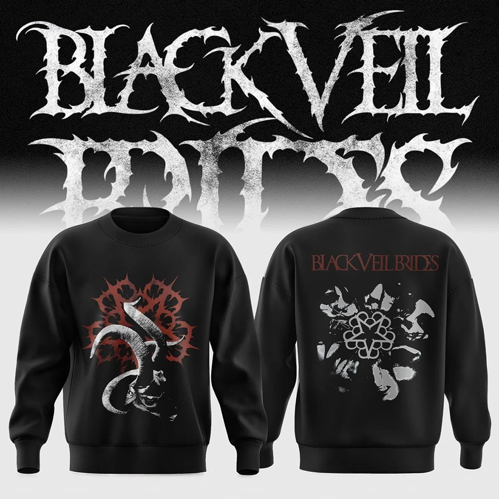 Black Veil Brides Merch Vindica Tour 2026 Devil Horns Sweatshirt BVB Band Rock Fan Gift