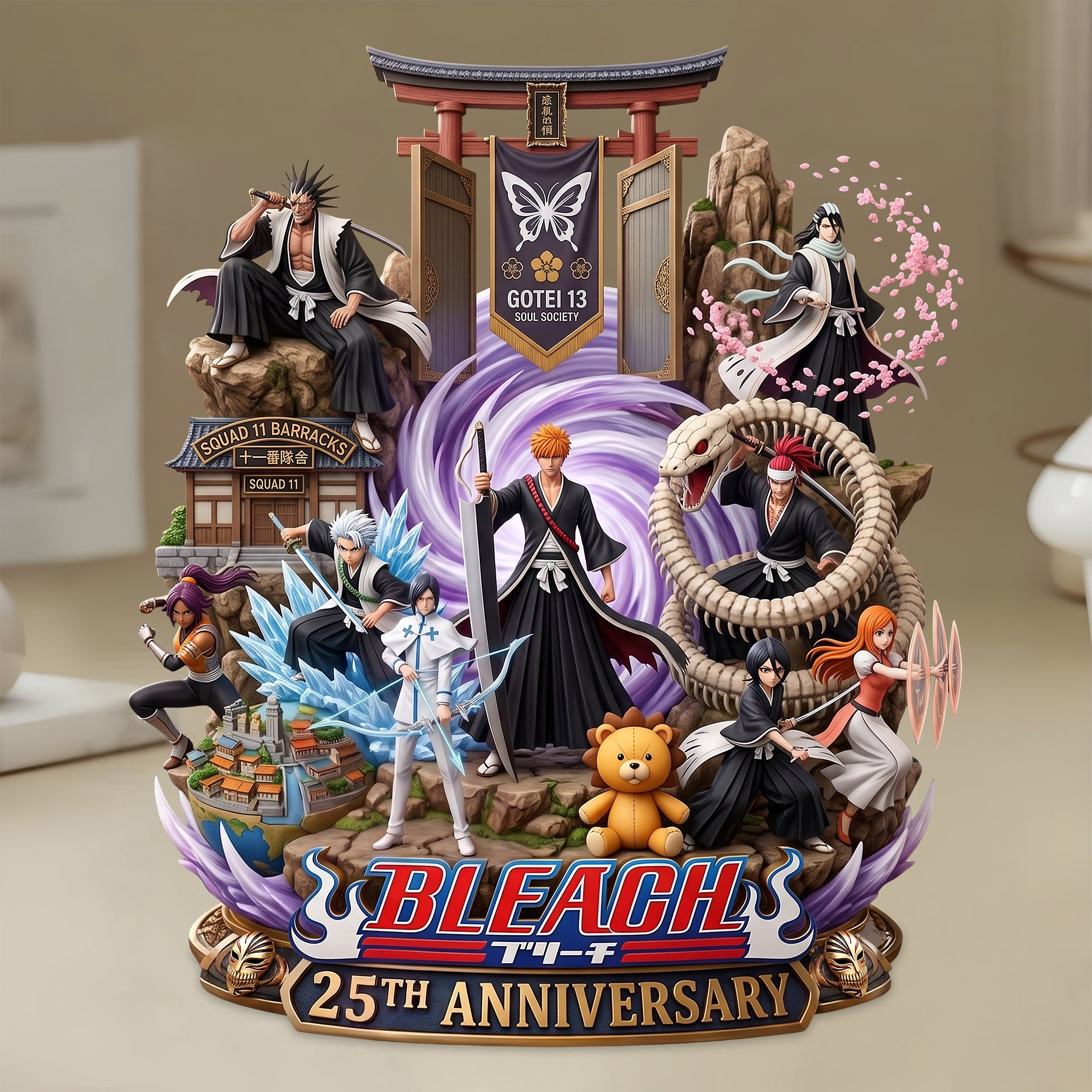 Bleach 25th Anniversary Acrylic Plaque Soul Reaper Legends Anime Warrior Collector Gifts
