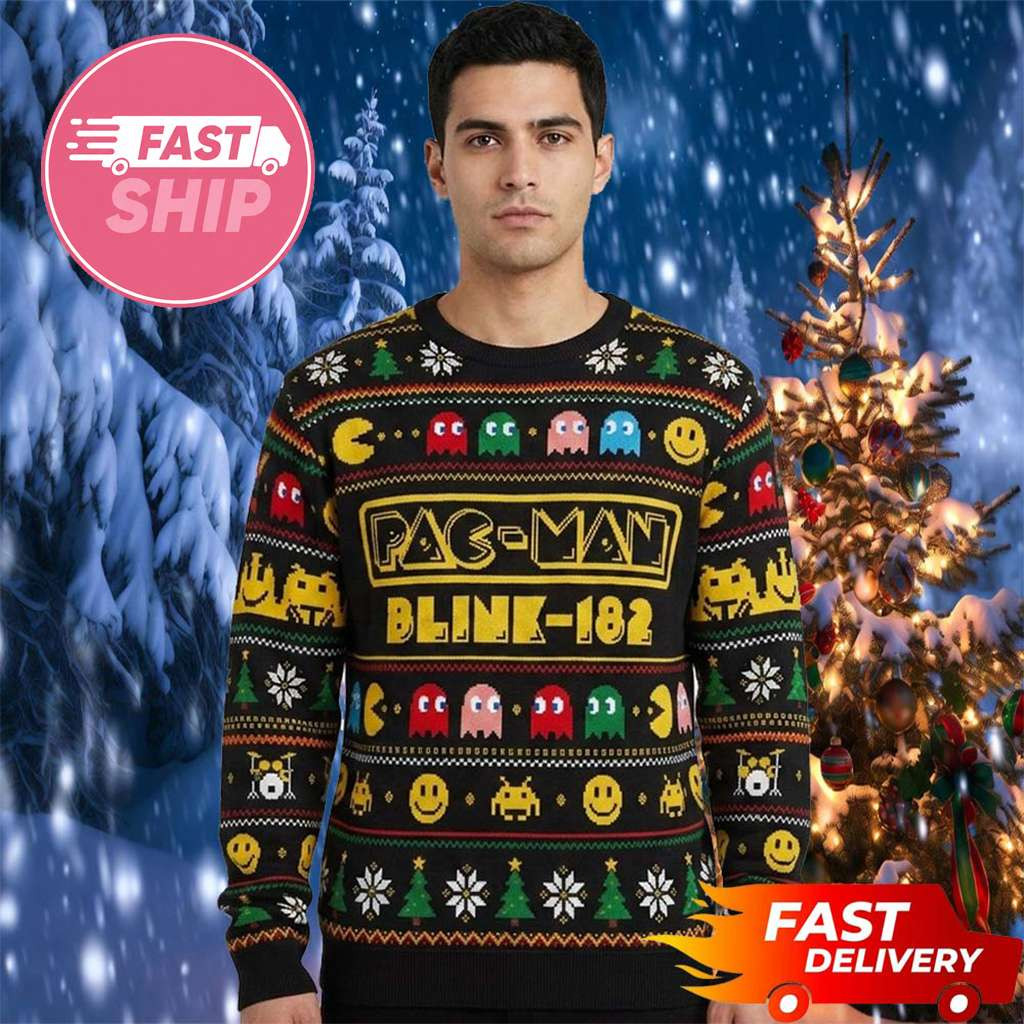 Blink 182 x Pac Man San Diego Comic Con 2026 Christmas Ugly Sweater Blink 182 Merch