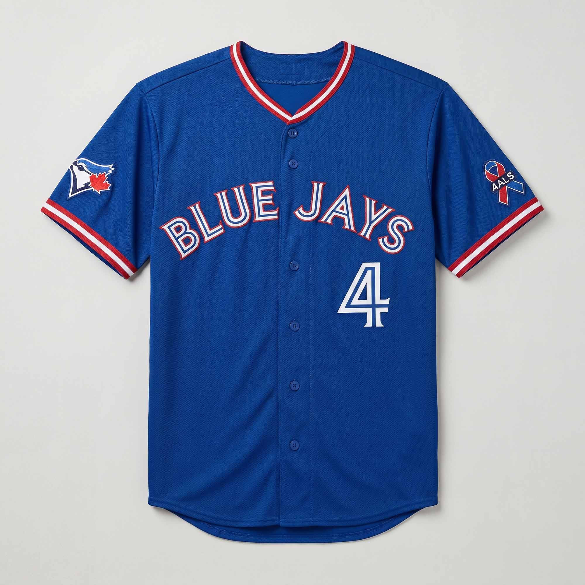 Blue Jays 4 Lou Gehrig Day ALS 2026 Jersey Blue Jays 4 Lou Gehrig Day ALS 2026 Jersey