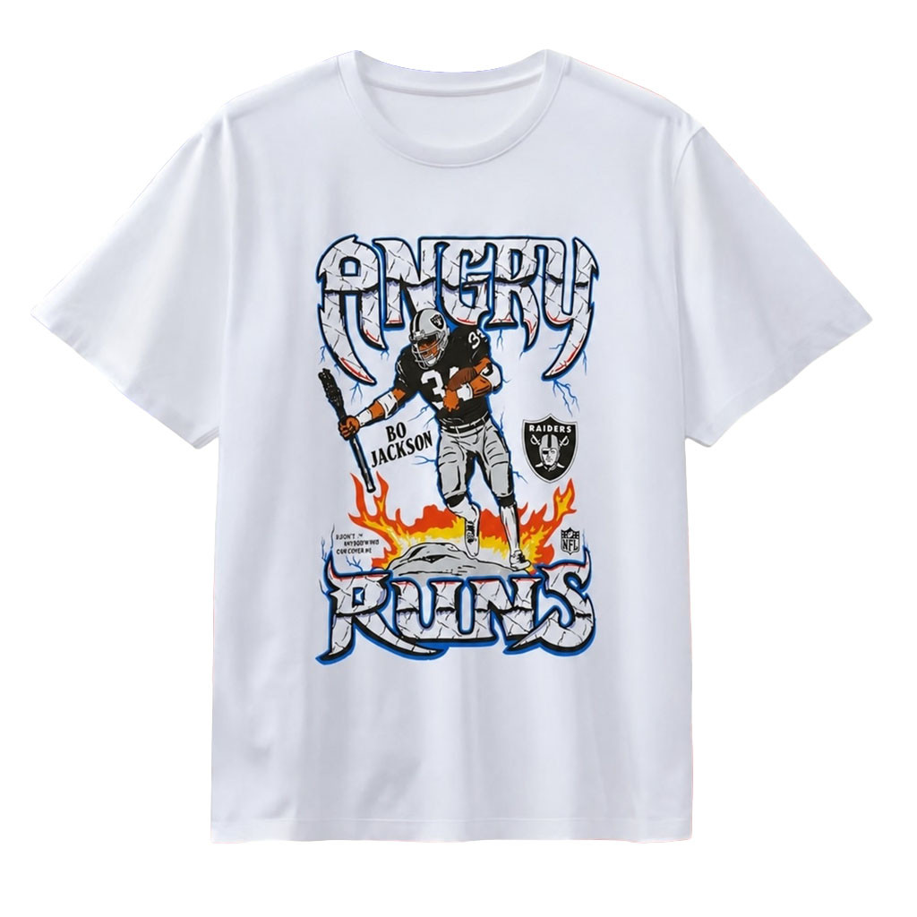 Bo Jackson Las Vegas Raiders Angry Runs Good Morning Football T-Shirt LV Raiders Merch
