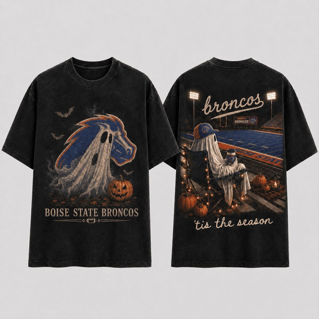 Boise State Broncos Halloween Ghost T-Shirt Tis The Season Tee Broncos Merch Football Fan Gear Boise State Broncos Halloween Ghost T-Shirt Tis The Season Tee Broncos Merch Football Fan Gear
