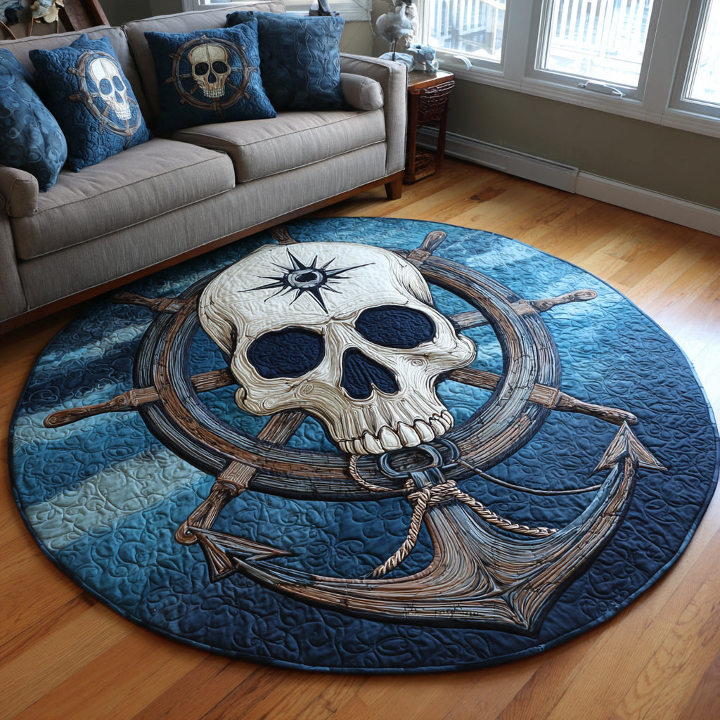 Bone Crusher Pirate Quilted Round Mat Cute Halloween Indoor Decor Good New Home Gifts Bone Crusher Pirate Quilted Round Mat Cute Halloween Indoor Decor Good New Home Gifts