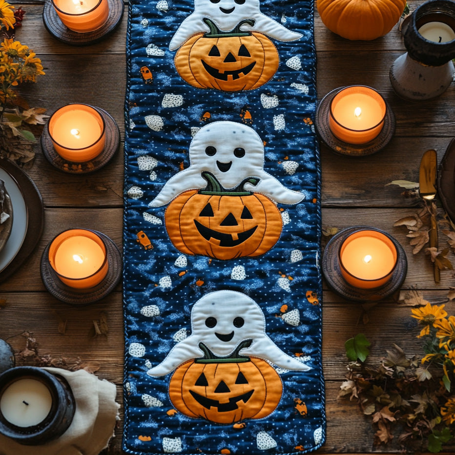 Boo Boulevard Quilted Table Runner Dining Room Table Decor Ideas Family Halloween Gifts