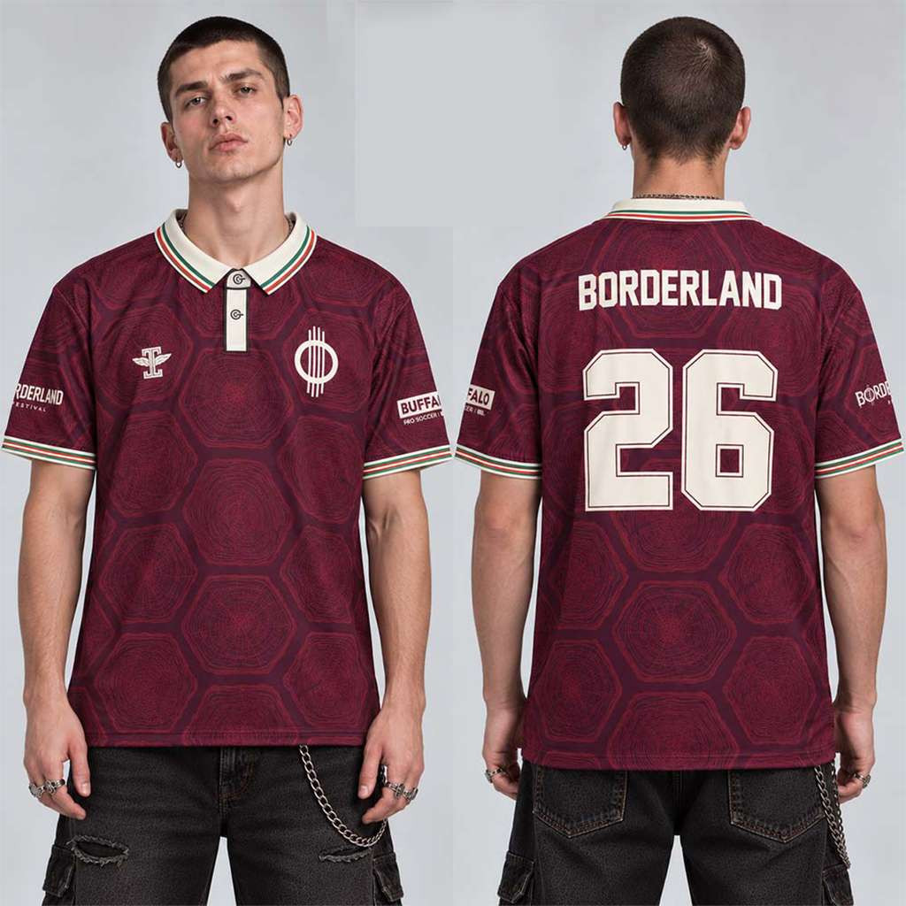Borderland Festival 2026 X Buffalo Pro Soccer Polo Shirt Borderland Music Festival Merch