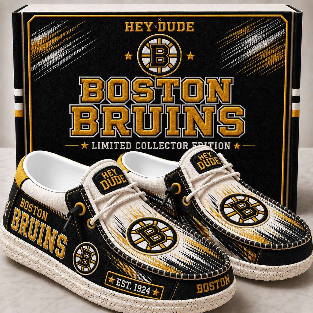 Boston Bruins Merch Est 1924 Boston Slip-On Loafers Great Gifts For Hockey Fans