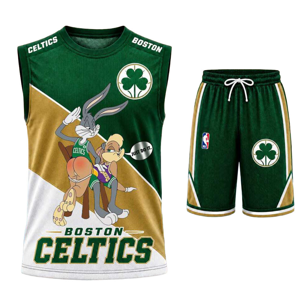 Boston Celtics Bugs Bunny Muscle Tank And Shorts Celtics Merch Presents For Basketball Fans Boston Celtics Bugs Bunny Muscle Tank And Shorts Celtics Merch Presents For Basketball Fans