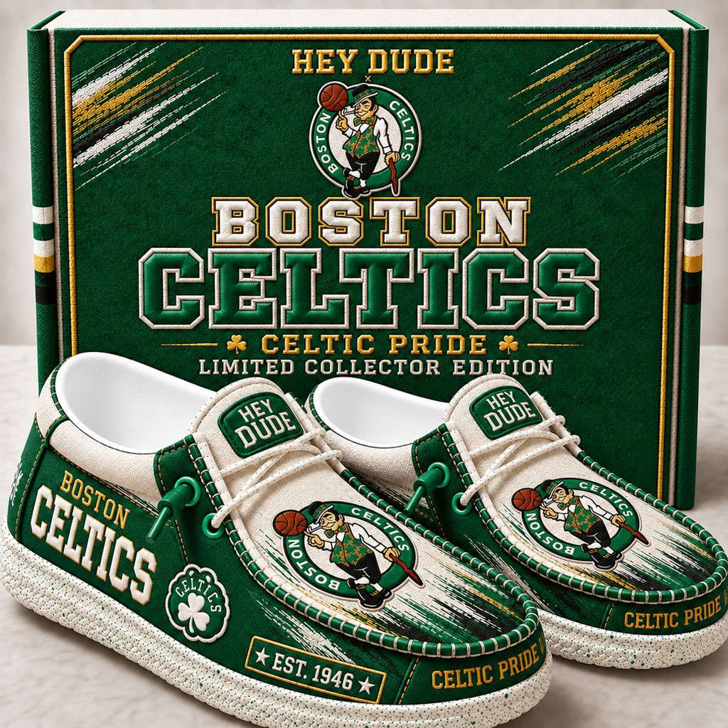 Boston Celtics Merch Est 1946 Celtic Pride Slip-On Loafers Gifts For Hockey Enthusiasts Boston Celtics Merch Est 1946 Celtic Pride Slip-On Loafers Gifts For Hockey Enthusiasts