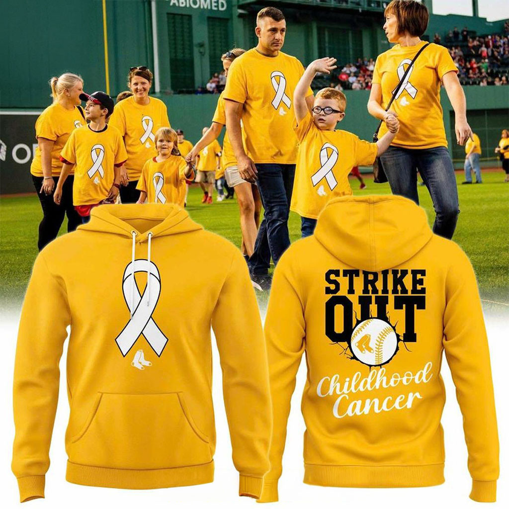 Boston Red Sox 2026 Childhood Cancer Awareness Day Tribute Game Hoodie Red Sox Merch Fan Gifts