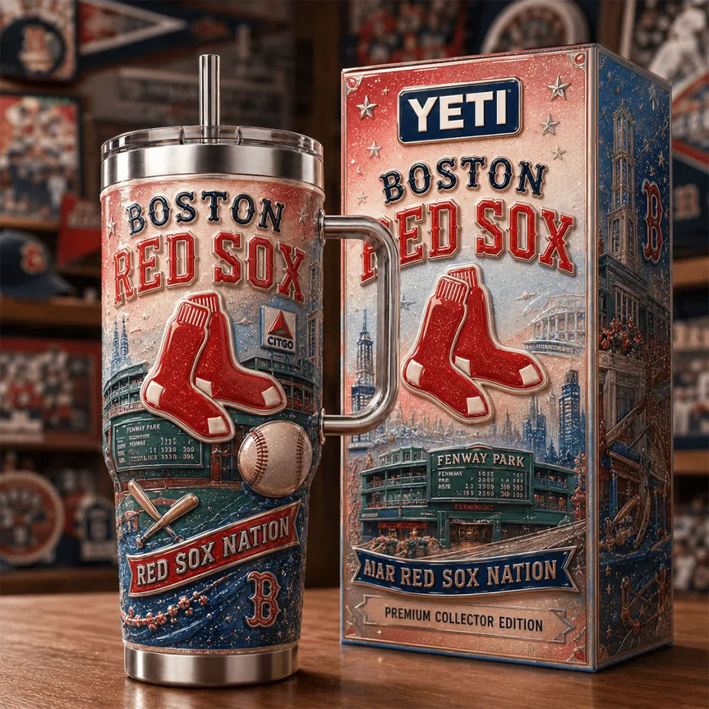 Boston Red Sox Baseball Tumbler Red Sox Nation Merch Best Gifts For Baseball Fans