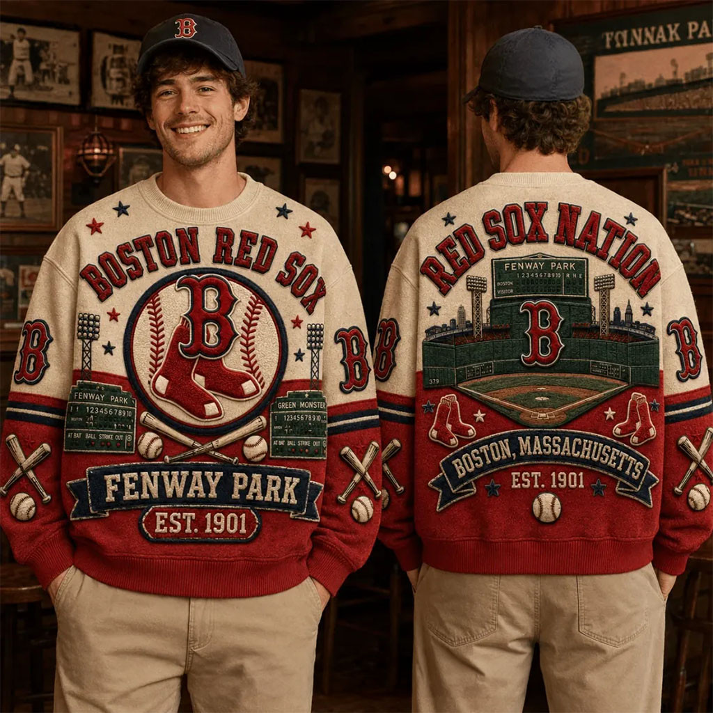 Boston Red Sox Fenway Park Heritage Sweatshirt Red Sox Merch Gifts For Baseball Fans