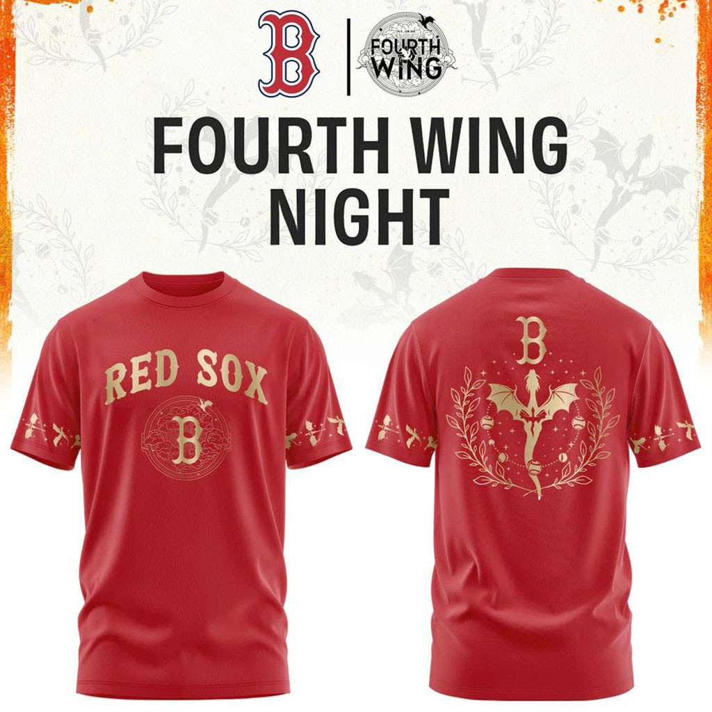 Boston Red Sox x Fourth Wing Night T-Shirt Red Sox Merch Gifts For Baseball Lovers