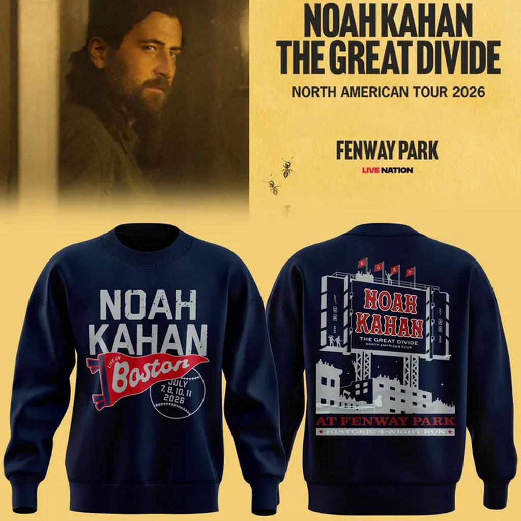 Boston Red Sox X Noah Kahan Merch The Great Divide Tour 2026 Navy Sweatshirt Gift For Fans Boston Red Sox X Noah Kahan Merch The Great Divide Tour 2026 Navy Sweatshirt Gift For Fans