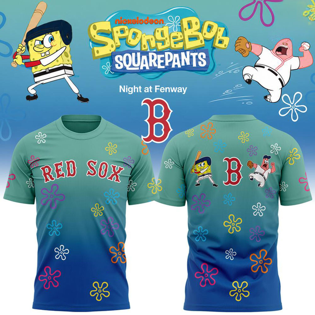 Boston Red Sox X SpongeBob SquarePants Night At Fenway T-Shirt Red Sox Merch Present For Fans