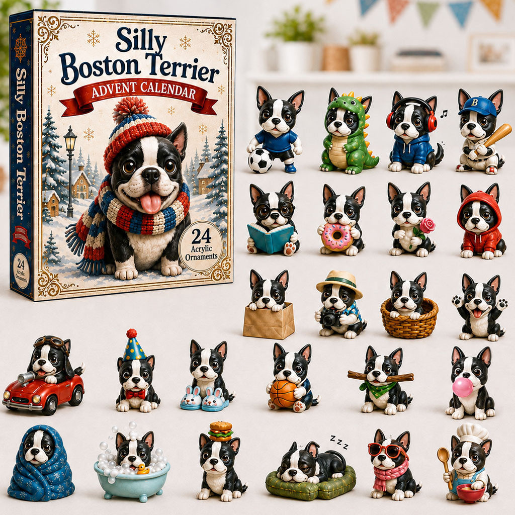 Boston Terrier Advent Calendar 2026 24 Days Christmas Mystery Ornaments Dog Lovers Holiday Gift Boston Terrier Advent Calendar 2026 24 Days Christmas Mystery Ornaments Dog Lovers Holiday Gift