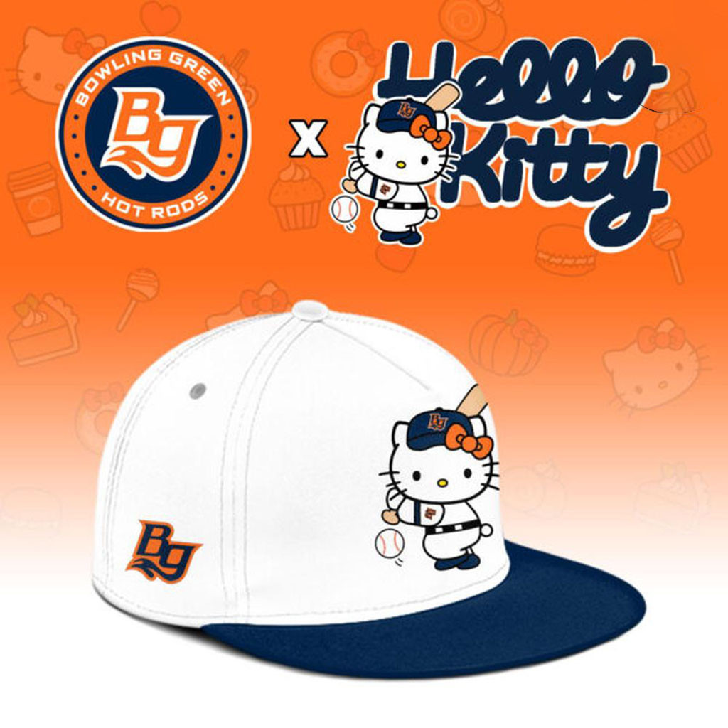 Bowling Green Hot Rods X Hello Kitty Collector Edition Snapback Hat Hot Rods Merch Cute Gifts Bowling Green Hot Rods X Hello Kitty Collector Edition Snapback Hat Hot Rods Merch Cute Gifts