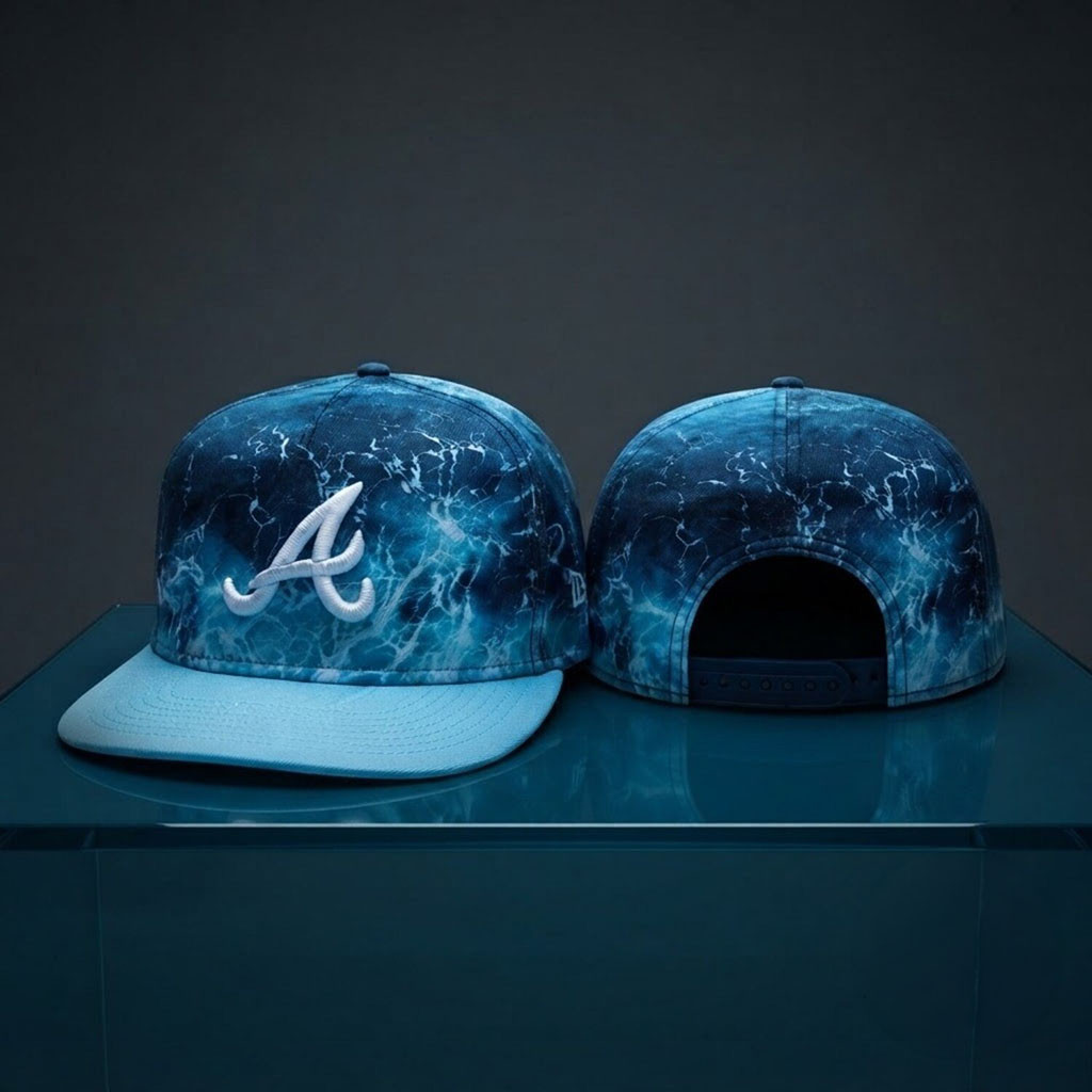 Braves Deepwater Snapback Hat Atlanta Braves Merch Presents For Baseball Lovers