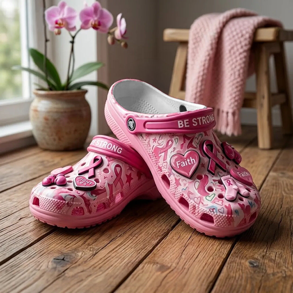 Breast Cancer Awareness Be Strong Crocs Cancer Survivor Gifts For Her Breast Cancer Awareness Be Strong Crocs Cancer Survivor Gifts For Her