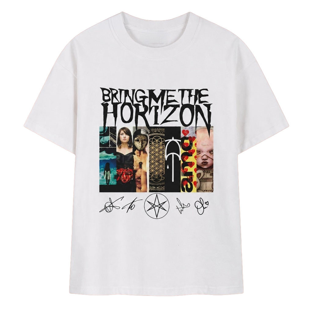 Bring Me The Horizon Album History Signatures Metalcore T-Shirt BMTH Merch Gift For Fans