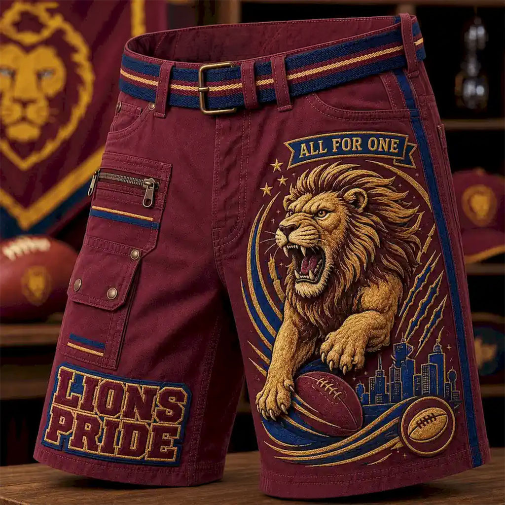 Brisbane Lions All For One Shorts Brisbane Lions Merch Football Related Gift Ideas