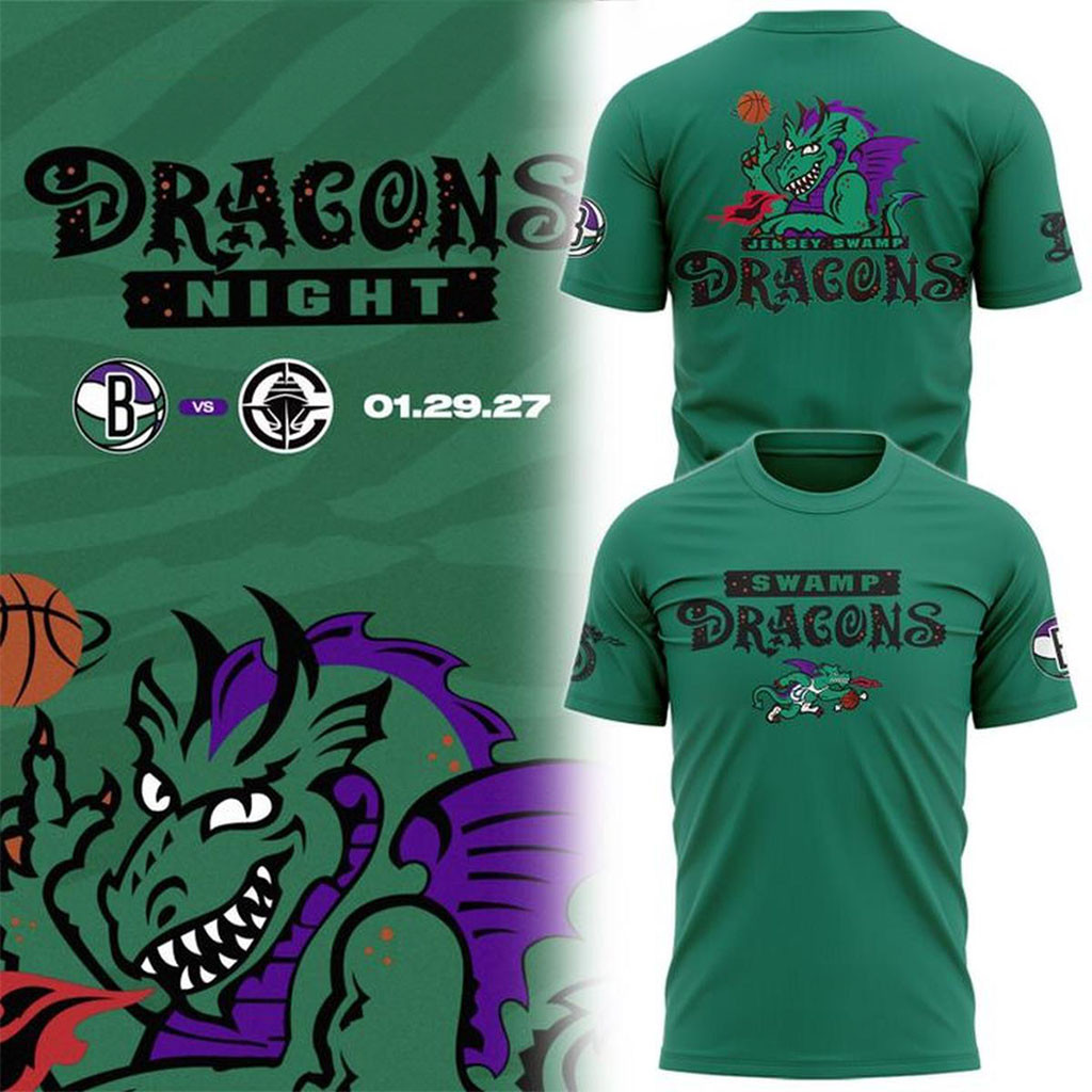 Brooklyn Nets 2026 Swamp Dragons Night T-Shirt Brooklyn Nets Merch Basketball Fan Gifts Brooklyn Nets 2026 Swamp Dragons Night T-Shirt Brooklyn Nets Merch Basketball Fan Gifts