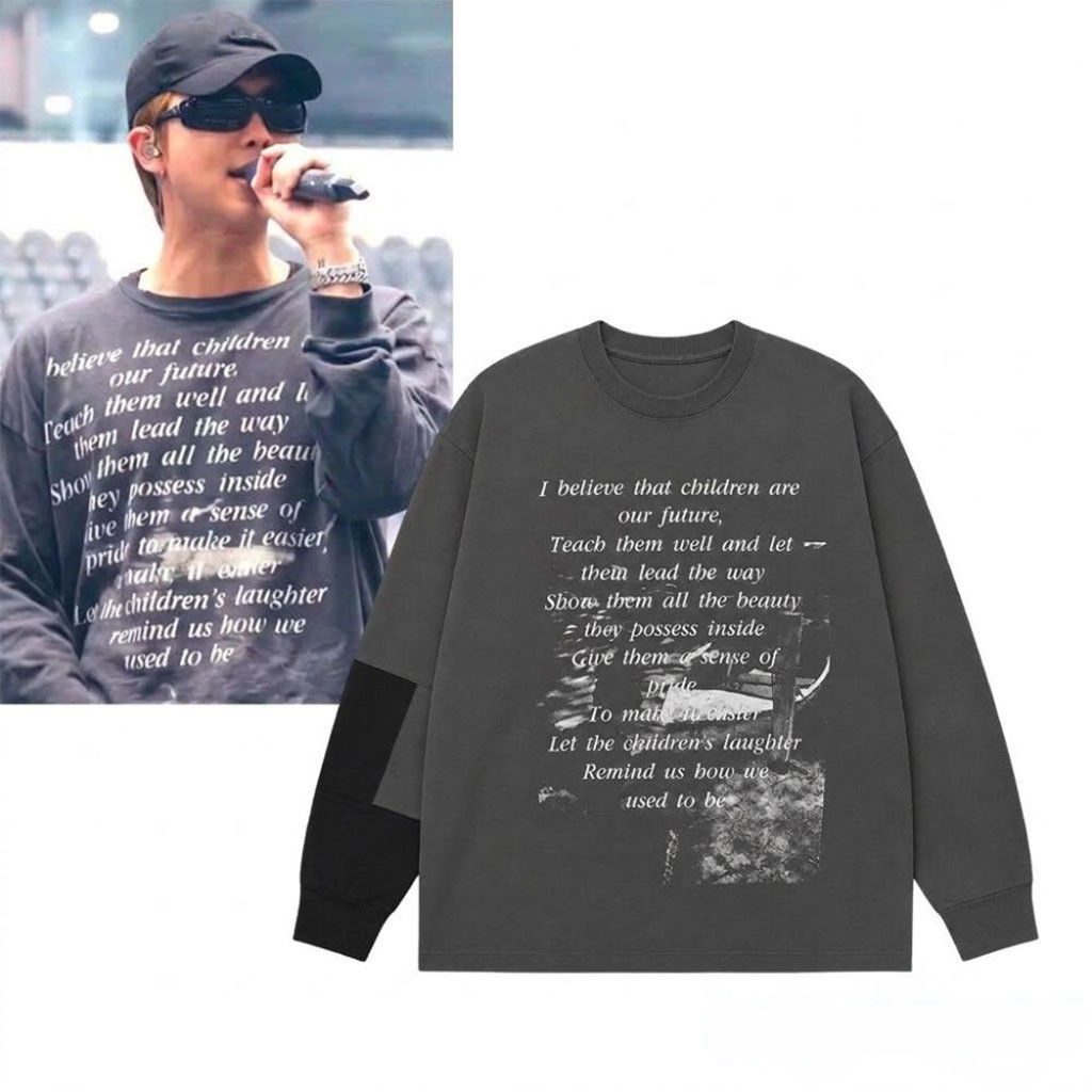 BTS RM Namjoon Arlington Day 1 Whitney Houston The Greatest Love Of All Long Sleeve Shirt Gifts