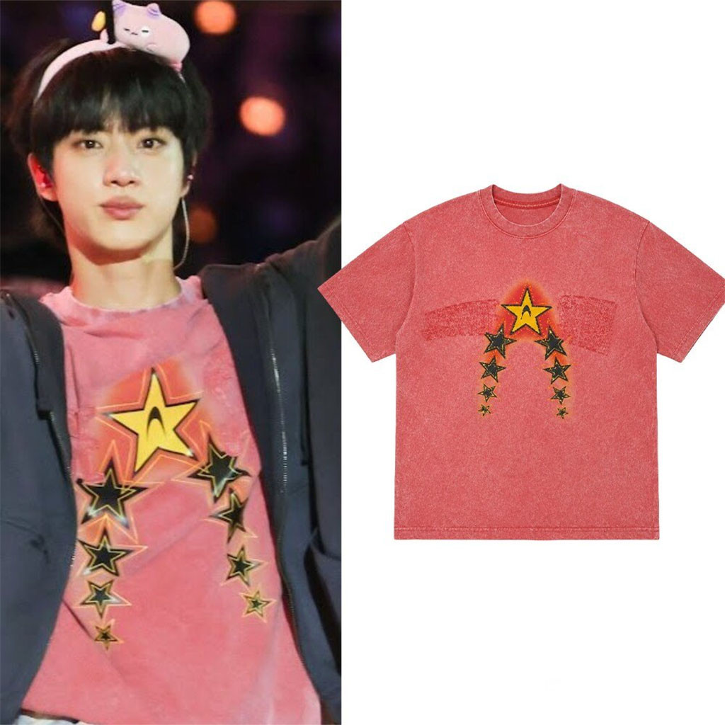 BTS Seokjin Chicago Day 2 Pink Shirt 2026 BTS World Tour Merch Arirang Gift For Army BTS Seokjin Chicago Day 2 Pink Shirt 2026 BTS World Tour Merch Arirang Gift For Army