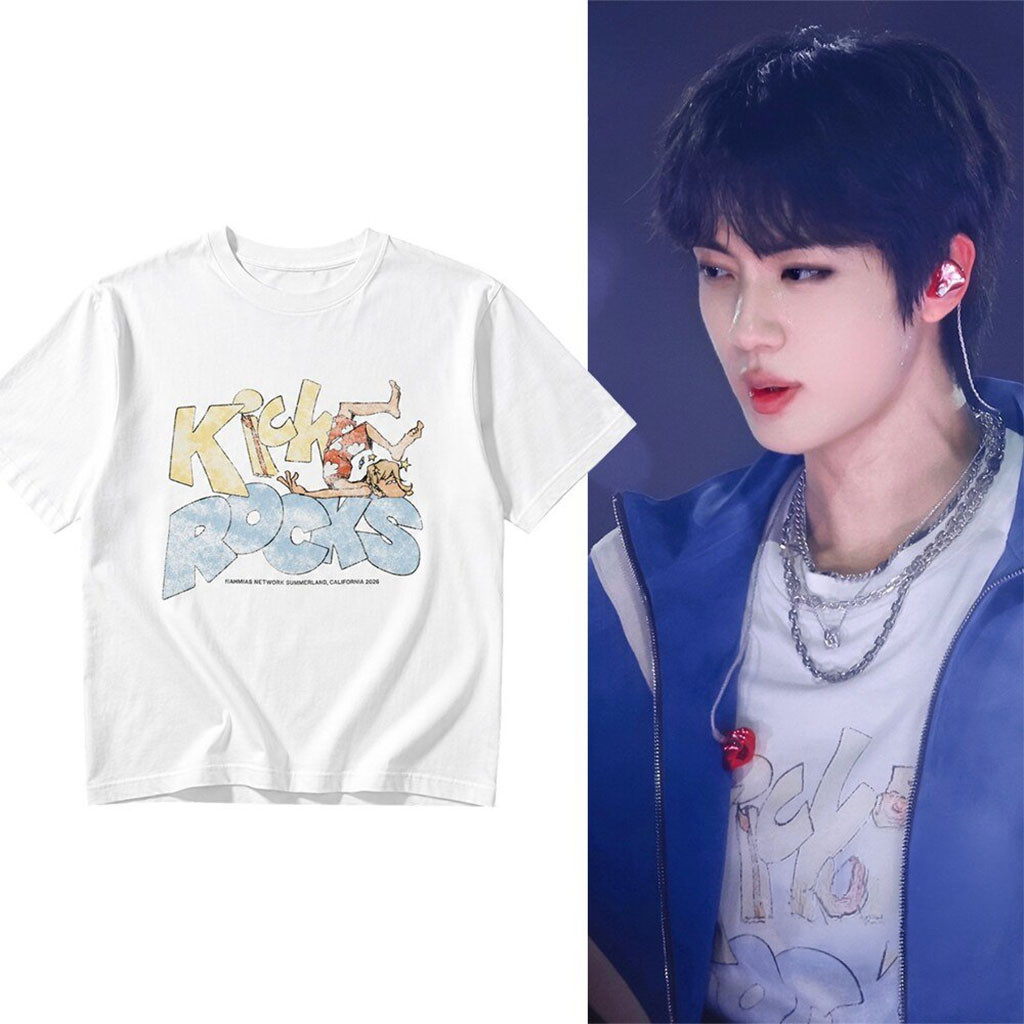 BTS Seokjin Los Angeles Day 1 Nahmias Kick Rocks Shirt BTS World Tour Arirang Merch Kpop Gifts BTS Seokjin Los Angeles Day 1 Nahmias Kick Rocks Shirt BTS World Tour Arirang Merch Kpop Gifts