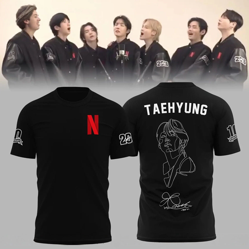 BTS Taehyung V 10th Anniversary T-Shirt V Merch Gift For BTS Fans