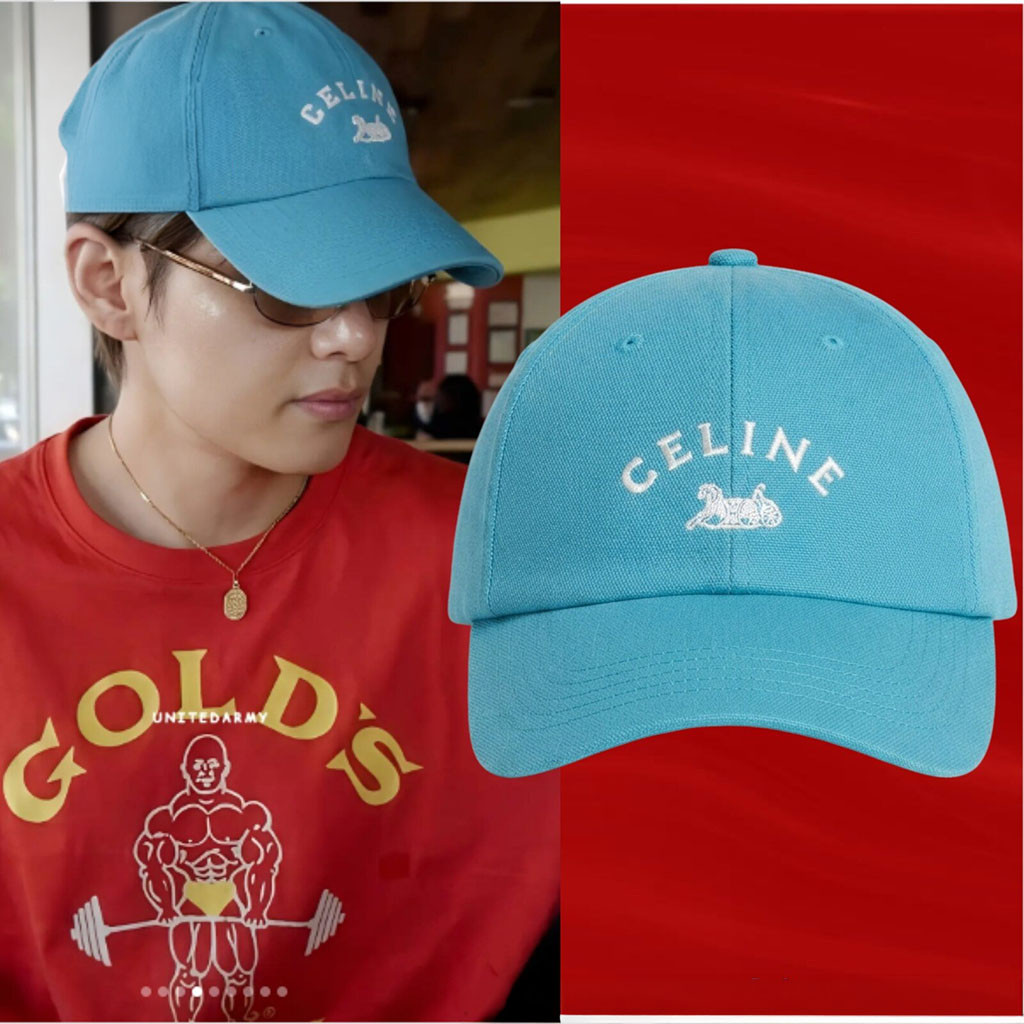 BTS V Celine Richelieu Logo Embroidered Hat BTS Merch Best Gift For Kpop Fans