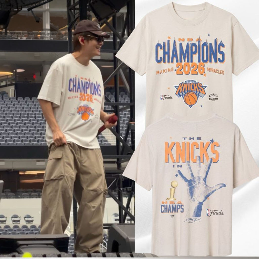 BTS V NY Knicks Making Miracle 2026 Champions Shirt Taehyung For Soundcheck LA Day 4 Merch BTS V NY Knicks Making Miracle 2026 Champions Shirt Taehyung For Soundcheck LA Day 4 Merch