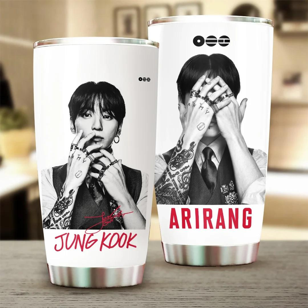 BTS World Tour 2026 x Jung Kook Tumbler BTS Arirang Merch Gift Ideas For Kpop Fans