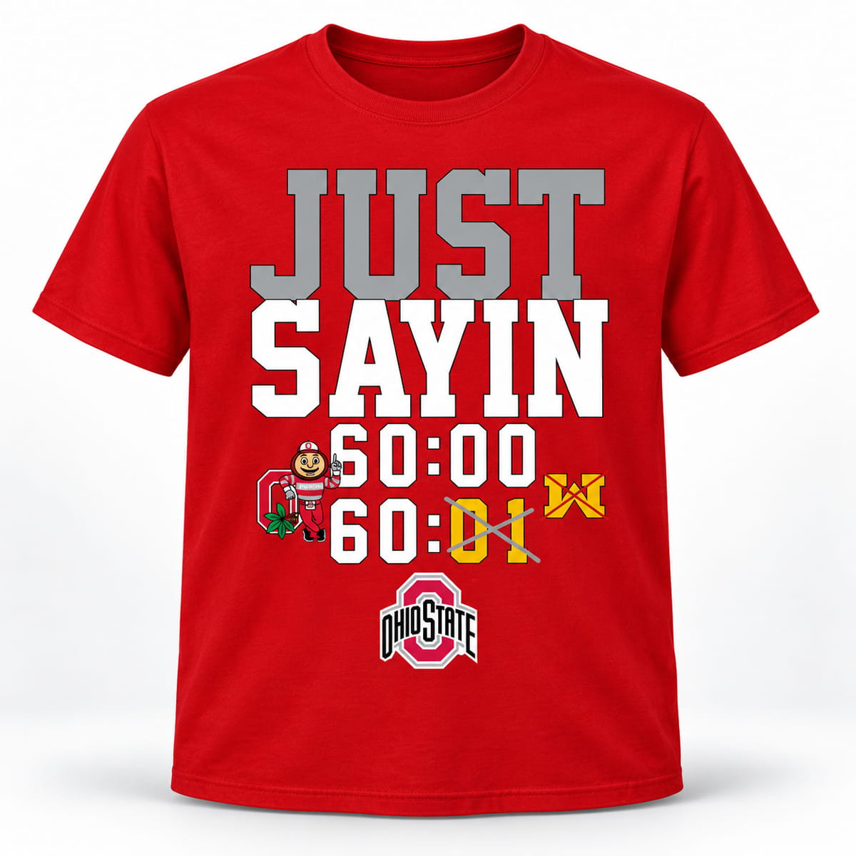Buckeyes Just Sayin 60 00 Shirt Ohio State Buckeyes Merch Presents For Football Fans