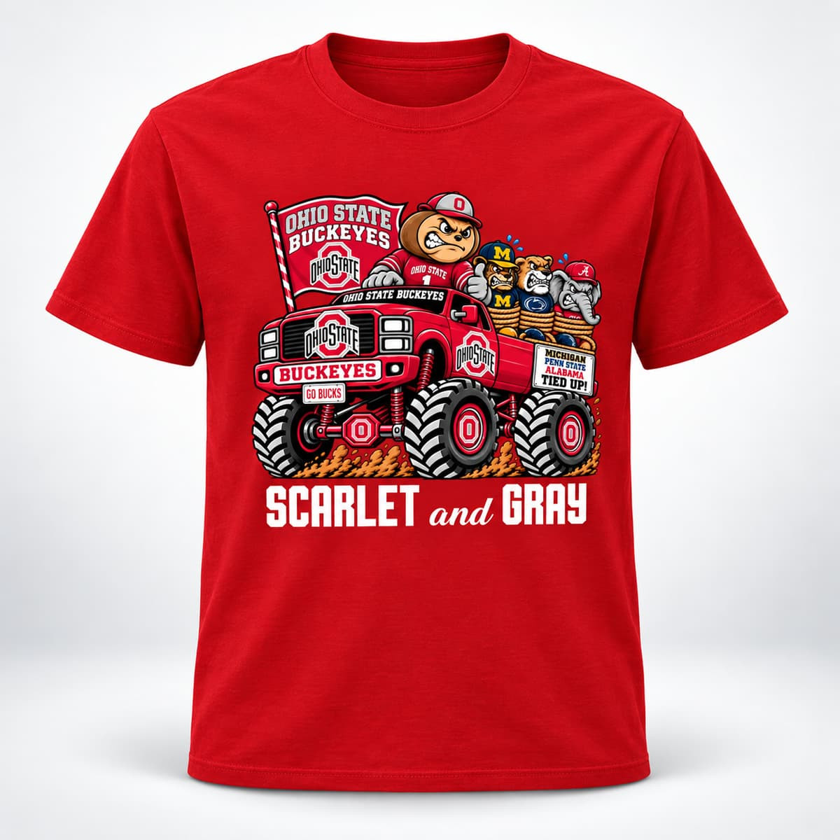 Buckeyes Scarlet And Gray Shirt 2026 Ohio State Buckeyes Merch Gift For Football Fans