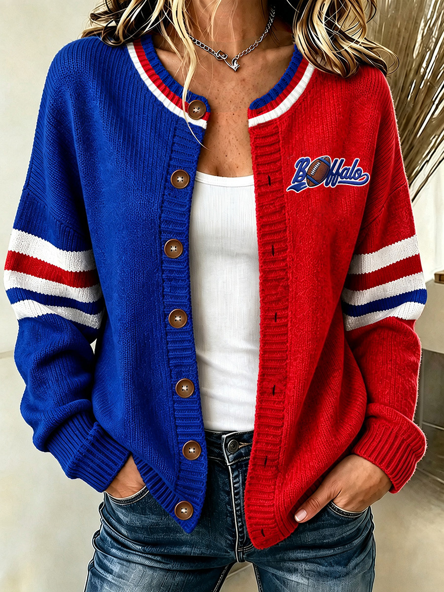 Buffalo Bills Cardigan Women's Game Day Clothing Bills Merch Gift For Football Lovers