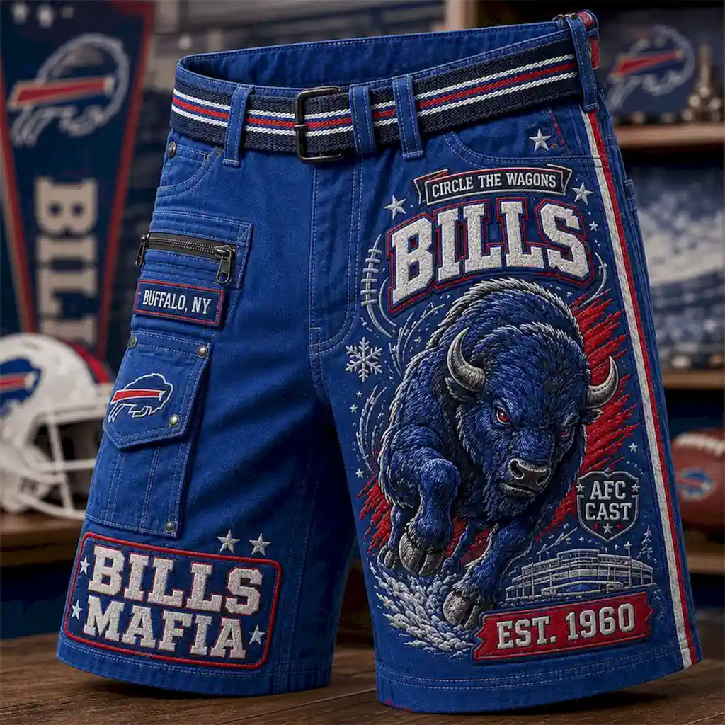 Buffalo Bills Mafia Circle The Wagons Shorts Buffalo Bills Merch Gift For Football Lovers