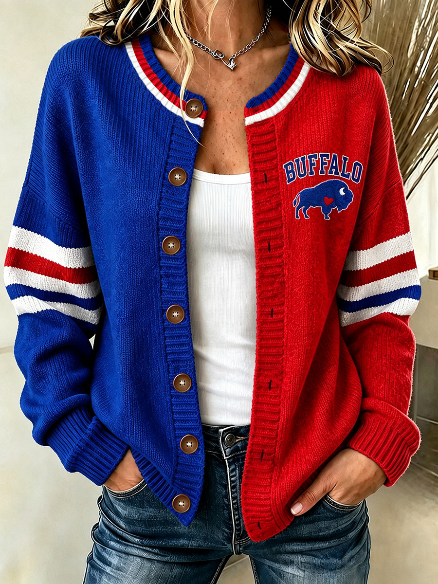 Buffalo Bills Merch Buffalo Football Cardigan Game Day Cute Clothes Best Football Gift Ideas