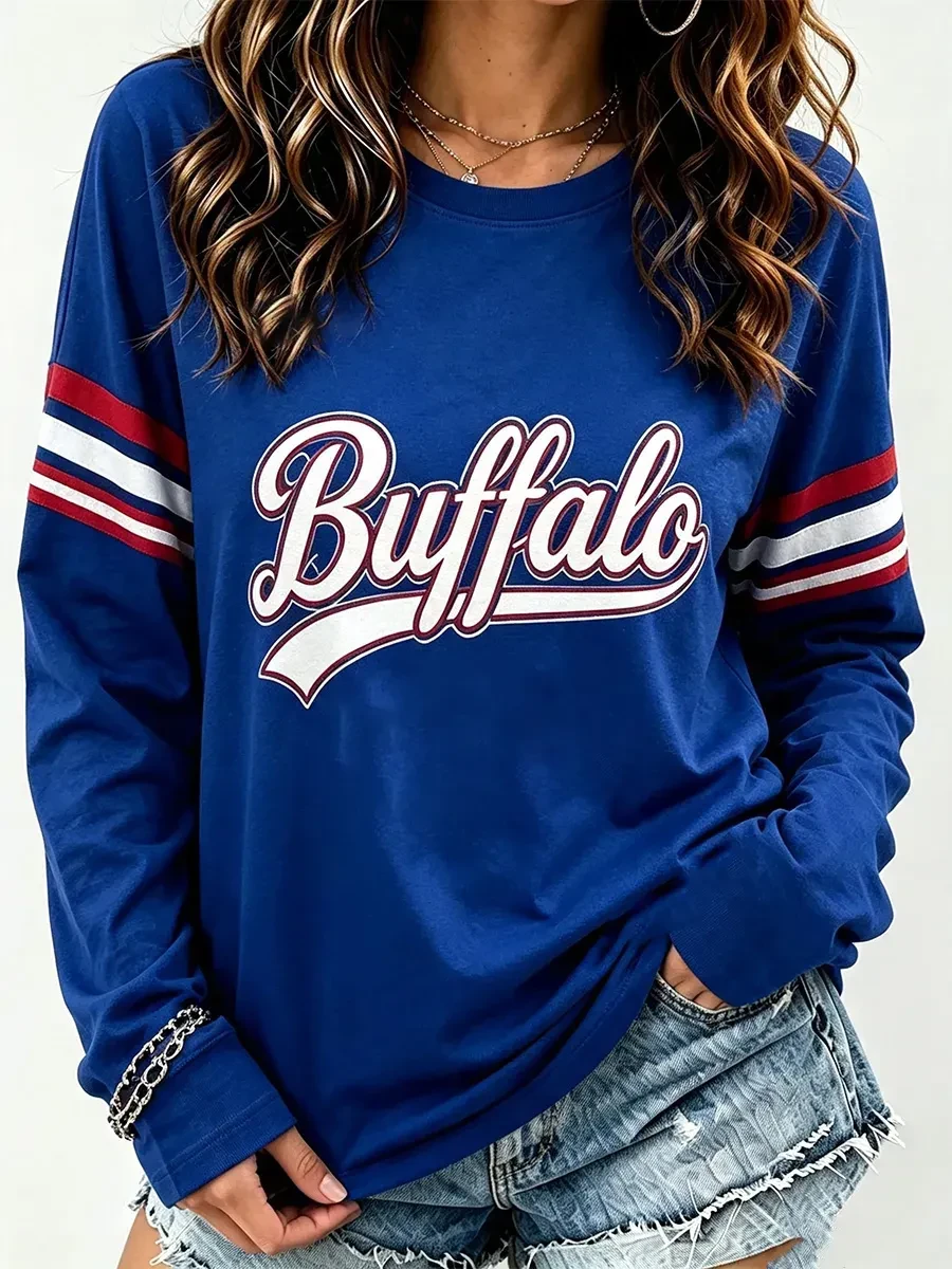 Buffalo Bills Merch Buffalo Football Long Sleeve Shirt Game Day Apparel Present For Fans