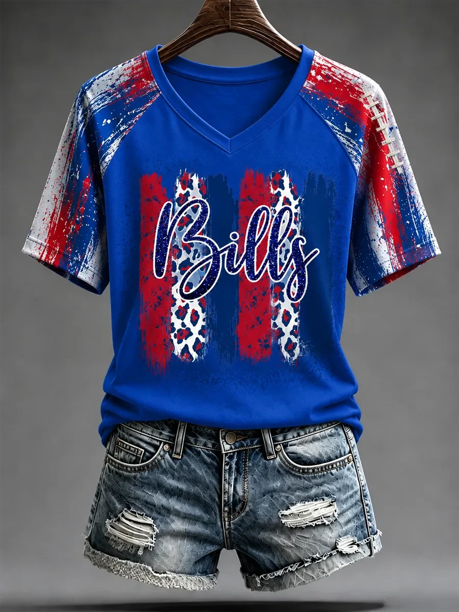 Buffalo Bills Merch Game Day Bills V-Neck Shirt Football Fan Apparel Gift For Her Buffalo Bills Merch Game Day Bills V-Neck Shirt Football Fan Apparel Gift For Her